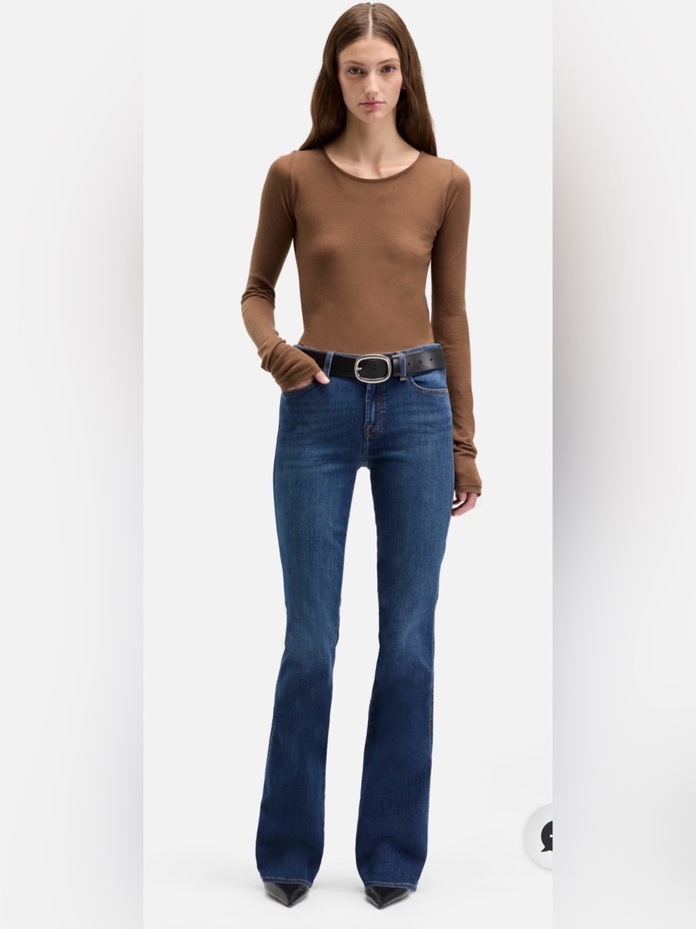 7 For All Mankind Wms Dark Denim Kimmie Bootcut‎ Midrise Classic Casual Jeans 31